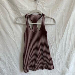 Lululemon Cool Racerback in West2east Stripe Heathered Bordeaux Drama- Size 6